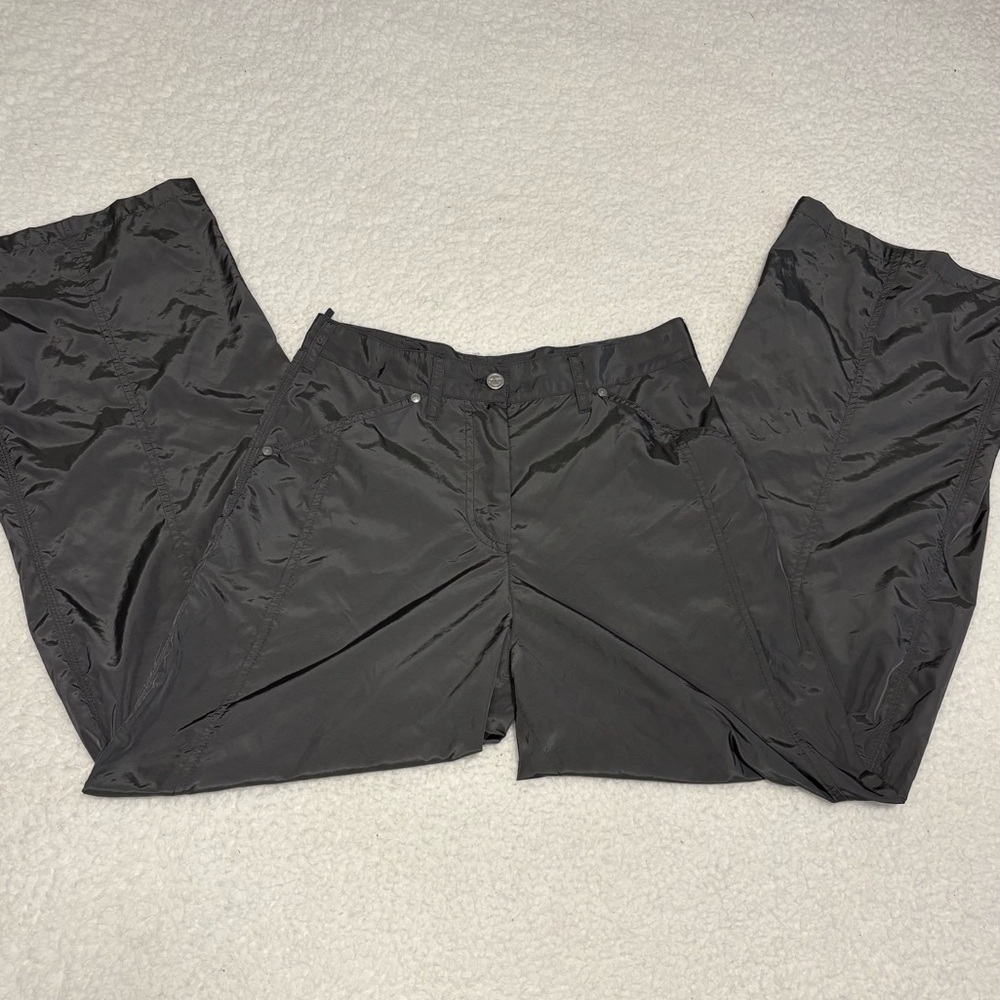 Giorgio Armani Women Gray Nylon Wide Leg Style Pants